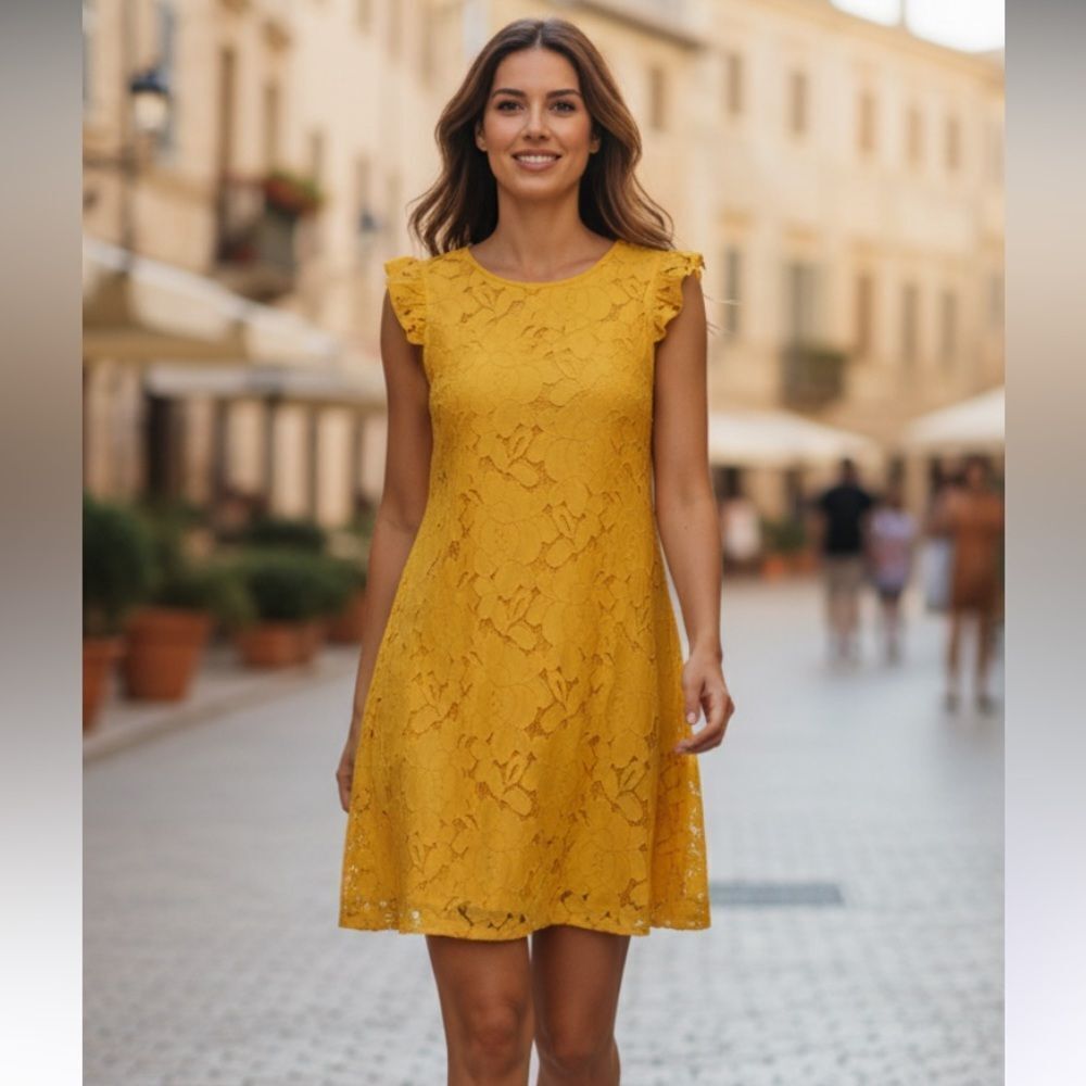 MONTEAU, of Las Angeles, lattice dress, midi, medium